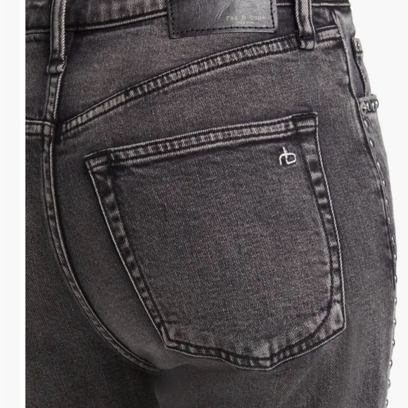 RAG & BONE WREN STUD STRETCH JEANS SIZE 28. Pristine condition. Never worn. - Picture 4 of 8